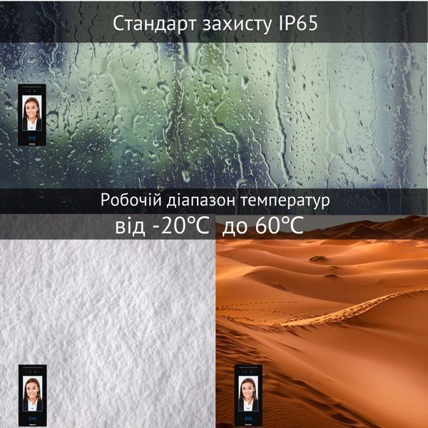 A05C - Термінал контролю доступу (розпізнавання обличчя, NFC, BLE) 00-00002238 фото
