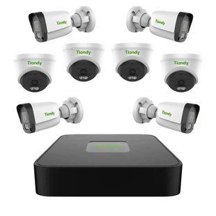 Сучасний Комплект IP відеоспостереження Tiandy на 8 камер 2768642403 фото