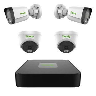 Сучасний Комплект IP відеоспостереження Tiandy на 4 камери 2789923571 фото