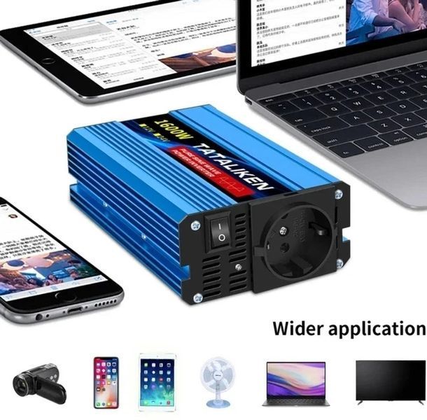 Інвертор Tataliken 1600W 12-220V Чистий синус 2897704055 фото