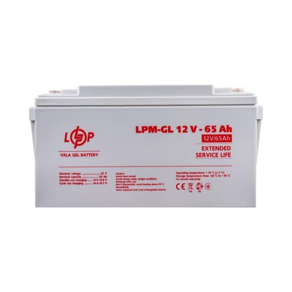 Акумулятор гелевий LPM-GL 12V &mdash; 65 Ah 3078674321 фото
