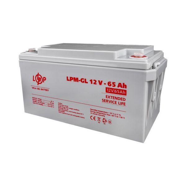 Акумулятор гелевий LPM-GL 12V &mdash; 65 Ah 3078674321 фото
