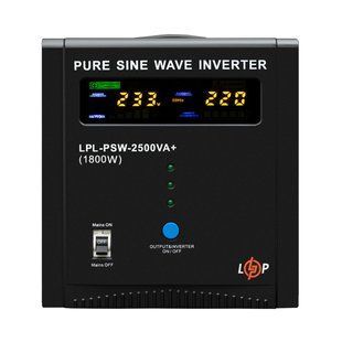 ДБЖ LP LPL-PSW-2500VA+ (1800Вт) 10A/30A з правильною синусоїдою 24V 2696867004 фото