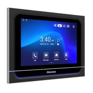 X933W Black - 7" SIP домофон на Android з Wi-Fi та Bluetooth, Чорний 00-00000484 фото